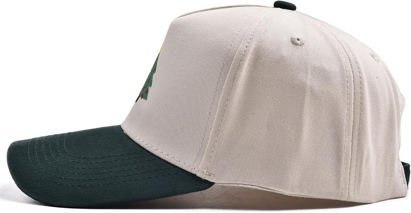 Erying Christmas Trucker Hat for Women Men Two Tone Vintage Embroidered Baseball Cap Funny Gift - Image 3